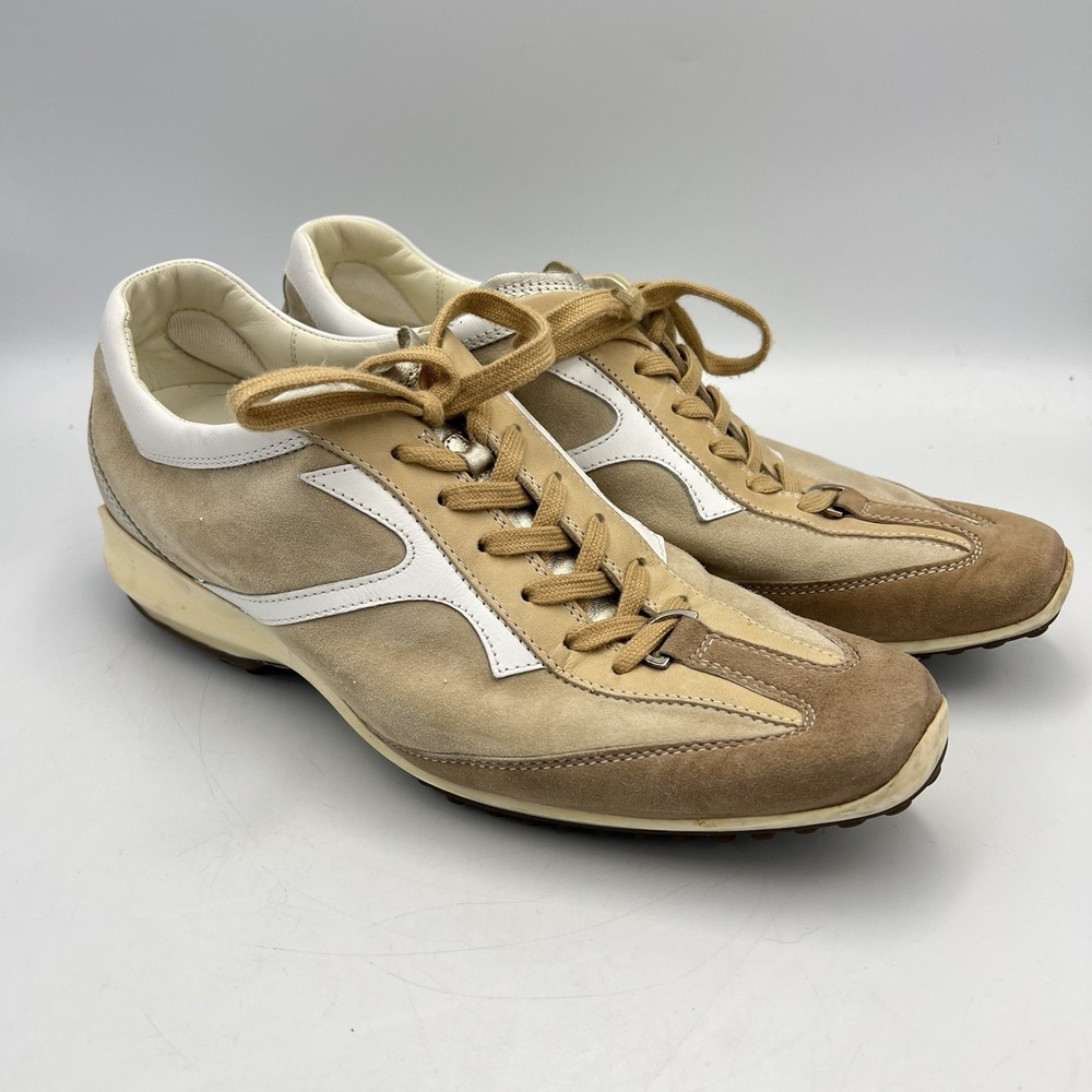 Tod's Camel Suede Trimmed Gommino Lace-up Sneakers‎ Shoes 39 Women's 9